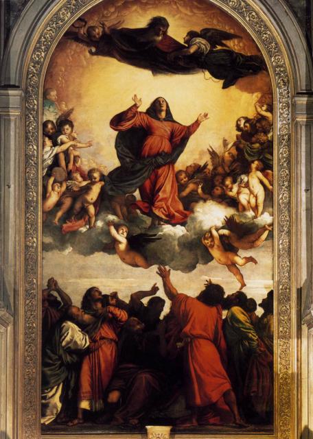 Tiziano: Mária mennybevétele